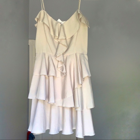 Silver Grey Ruffle Dress - Picture 1 of 4